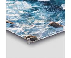 artboxONE Acrylglasbild 70x70 cm Fashion Handtasche und Fersen Bild hinter Acrylglas - Bild High Heels Mode Mode