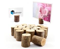 Surepromise 20er Holz Holzsteg Kartenhalter Platzkarte Tischkartenhalter Namesschild Hochzeit