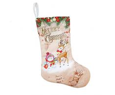 AEROBATICS Weihnachtsstrumpf Dekoration,Socken Dekoration Nikolausstrumpf zum Befüllen Weihnachtsstrumpf Weihnachtsdekoration Zucker Beutel Weihnachtsbaum Deko