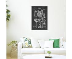 artboxONE Poster 45x30 cm Retro Vintage Fotoapparat Hochwertiger Design Kunstdruck - Bild Retro von Artkuu