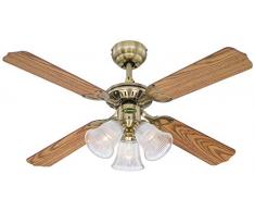 Westinghouse Lighting Princess Trio Deckenventilator Messing antik, 105 cm Durchmesser 7826540