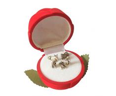 Tasche-Krippe-Krippe in rotem Samt Rosa Geschenkbox Jesus Mary Joseph Xm...