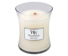 WoodWick Island Kokosnuß Medium Kerze, Wachs, weiss, 10 x 10 x 11 cm