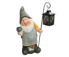 khevga Gartenzwerg klassisch mit Laterne 32 cm hoch