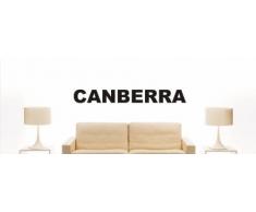 Wandtattoo w1012 mehrfarbige Wandschrift mit Sehenswürdigkeiten - Stadt Canberra 96x11