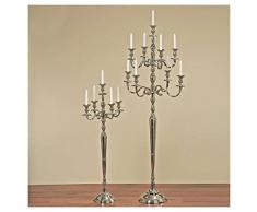 VICTORIA Kerzenleuchter Kerzenständer 120 cm hoch Aluminium silber Deko für gehobenes Ambiente