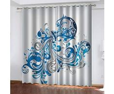 onedayday VerdunkelungsvorhangBlaue und weiße Porzellanvase Fensterbehandlung Feste Öse Verdunkelungsvorhang für Wohnzimmer Schlafzimmer Kinderzimmer - 2xB140CMxH245CM