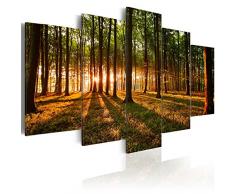 murando - Bilder 200x100 cm - Leinwandbilder - Fertig Aufgespannt - Vlies Leinwand - 5 Teilig - Wandbilder XXL - Kunstdrucke - Wandbild - Wald Natur b-B-0027-b-o