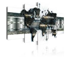 murando - Bilder 100x50 cm Vlies Leinwandbild 5 TLG Kunstdruck modern Wandbilder XXL Wanddekoration Design Wand Bild - Weltkarte k-A-0022-b-o