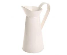 Byfri Vintage Tall-Metall-Shabby Chic-Creme Vase Krug Krug Blumen-Behälter für Hochzeit Home Decor