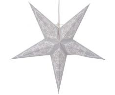 Guru-Shop Faltbarer Advents Leucht Papierstern, Weihnachtsstern 40 cm - Mansur Natur, Star Fensterdeko, 7 Spitzen