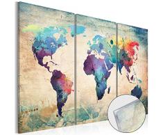 Neuheit! Modernes Acrylglasbild 90x60 cm - 3 Teilig - 2 Formate zur Auswahl - Glasbilder - TOP - Wand Bild - Kunstdruck - Wandbild - Bilder - Weltkarte k-C-0014-k-e 90x60 cm