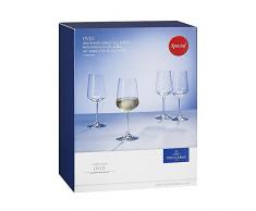 Villeroy & Boch Ovid Weißweingläser, 4er-Set, 380 ml, Kristallglas, Klar