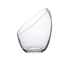 Ecosides Glasvase Kristallglas Schale Transparent rund Bubble Bowl Vasen kugelvase klar Glas Vase Blumenvase setzen Süßigkeiten, Pflanzen, Blumen, Obst für die Küche Wohnzimmer (6.9”X5.5, klar)