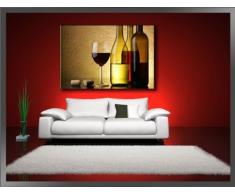 Bild & Kunstdruck der deutschen Marke Visario 120 x 80 cm 5109 Bilder auf Leinwand Kunstdrucke Wein Küche Gläser Wandbild