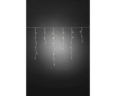 Konstsmide 3739-102 LED Eisregen Lichtervorhang/für AuÃen (IP44)/Batteriebetrieben: 2 x D 1.5V (exkl.)/mit Lichtsensor und 6h und 9h Timer/80 warm weiÃe Dioden/weiÃes Kabel