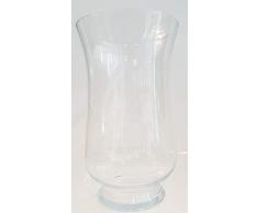 Oberstdorfer Glashütte Vase große Glasvase klarglas Bodenvase Blumenvase, Windlicht mundgeblasen Kristallglas Höhe 40 cm, große Öffnung ca. 22 cm