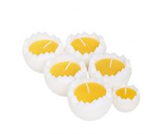Schwimmkerze Eierschale Kerze Ei Ostern 50 x 70 mm gelb 6 Stück