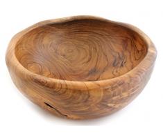 Windalf Dekoschale Amica Ø 20 cm Nuss Schlüssel Teakschale Handgearbeitet aus Holz