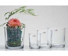 Glasvase CYLI Windlicht Vase Glas Tischvase Zylinder, 13 cm