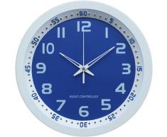 Technoline, WT 8971 Funk-Wanduhr, Ø 30cm, weiß-blau