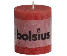 BOLSIUS RUSTIK Stumpenkerze 80 x 68 mm rot