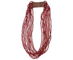 BUDDHAFIGUREN/Billy Held Buddhistische Kette im Korallen-Design fein