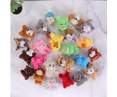 Toyvian Mini-Spielzeug, Plüsch, zum Aufhängen, Osterdekoration, für Kinder, Partys (gemischt, 24 Stück)