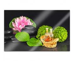 Acrylglasbilder 80x50cm Bergamotte Steine Wellness Spa Feng Shui Acryl Bilder Acrylbild Acrylglas Wand Bild 14H061
