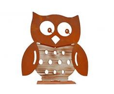 Unbekannt Eule Holzeule Metall Holz Edelrost Rost Rostfigur Holzfigur Deko Dekoration Deko-Idee Dekoeule Dekotier Rostdeko Holzdeko Gartendeko Geschenk-Idee Geschenk