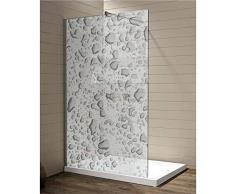 Interfoil wasserfeste Folie für die Dusche, Sichtschutz Duschkabine, hochwertiger Druck auf Glasdekor -Folie in Sandstrahl -Optik mit satinierten Oberfläche