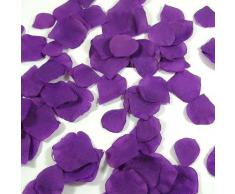 Wadoy 100 Rosenblätter aus Stoff lila purple Hochzeit Streublumen Blumenkinder Rosenblüten Tischdeko