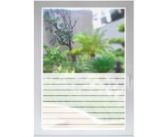 INDIGOS UG Fensterfolie Glasdekorfolie Sichtschutzfolie Streifen satiniert blickdicht ORACAL® - 1200mm Breite x 500mm Höhe - auch mit Individueller Breite