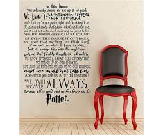 wandaufkleber groß In diesem Haus tun wir Potter Wir machen Harry Potter Wandtattoo Harry Potter Zitat Wandtattoo Schriftzug Vinyl Aufkleber