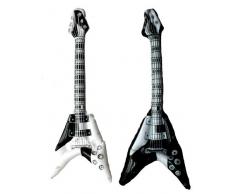 Schnooridoo 12 aufblasbare Gitarre schwarz/weiß Luftgitarre 100 cm Party Partygitarre