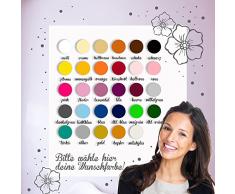 ilka parey wandtattoo-welt® Wandtattoo Pferd Pferdewandtattoo Wandtattoo Pferde mit Namen Kleeblatt M343B (Schwarz) ~ Größe: 60cm breit x 40cm hoch