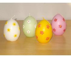 4 x Osterkerze Ostereier - Kerzen in 4 Farben Ostern