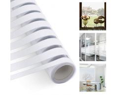 Fensterfolie Streifen Selbsthaftend Blickdicht Klebefolie Sichtschutzfolie Fenster Anti-UV Fenster Aufkleber Folie Für Büro Badzimmer 90*200cm