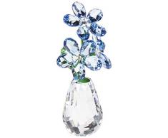 Swarovski Blumenträume - Vergissmeinnicht Figur, Kristall, Mehrfarbig, 6.9 x 2.9 x 3.2 cm