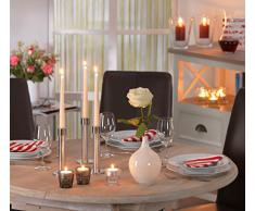 Gies 205-339000-10, 50er-Packung, 245 x 22 mm, Weiss Kerzen, Spitzkerzen