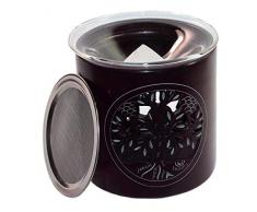 Duftstövchen Aromalampe mit Edelstahl-Sieb (Baum des Lebens), Räucherstövchen Räucher-gefäß im Set, Duftlampe aus Speckstein