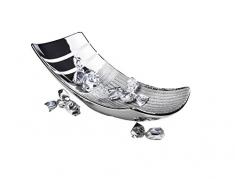 Kobolo Moderne Dekoschale in der Farbe Silber