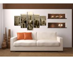 Visario Leinwandbilder 5514 Bilder auf Leinwand 160 x 80 cm New York Skyline 5-teilig