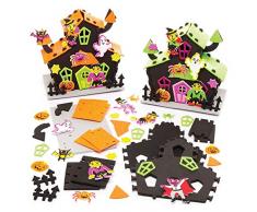 Baker Ross Halloween Spukhaus Bastelsets für Halloween-Dekorationen (2 Stück) Kunsthandwerk, Geschenke, Partyaktivitäten
