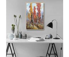 Drucken Retro Ölgemälde Wald Schön Natur Landschaft Schlafzimmer Hintergrund Wand Kunst Dekoration Leinwand Malerei,NoFrameB,40x60cm