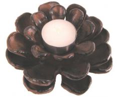 Esschert Design Gartenlicht, Teelichthalter Motiv Tannenzapfen, ca. 12 cm x 14 cm x 6,8 cm