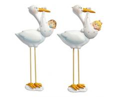 Dekofigur zur Geburt eines Jungen: Storch, Polyresin, 95 mm