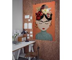 artboxONE Poster 60x40 cm Menschen Frida (orange Version) hochwertiger Design Kunstdruck - Bild Menschen von treechild