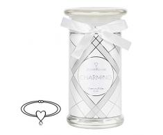 JuwelKerze Schmuckkerze Charming große weiß Duftkerze mit echtem 925er Sterlingsilber Schmuck (Armband) - Kerze mit Schmucküberraschung als Geschenk für sie
