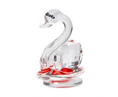 ToDIDAF Crystal Swan Briefbeschwerer, Single Swan, Angesicht zu Angesicht, Glasfigur, Elegantes Handwerk für Zuhause/Wohnzimmer/Hochzeitsdekoration (C)